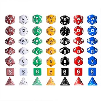 Amazon | KUUQA 7色×7種 49個 ダイス trpg クトゥルフ 神話